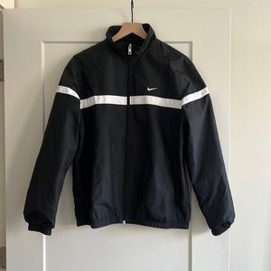 Nike Reflective Track Jacket, Black, Size Medium, Retro Style